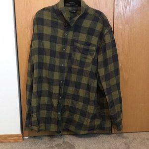 Mens plus size button up causal plaid 4XL long sleeve shirt